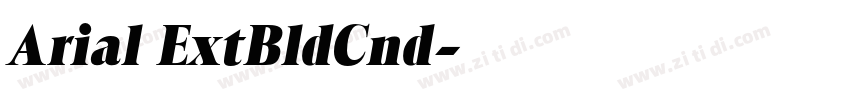 Arial ExtBldCnd字体转换